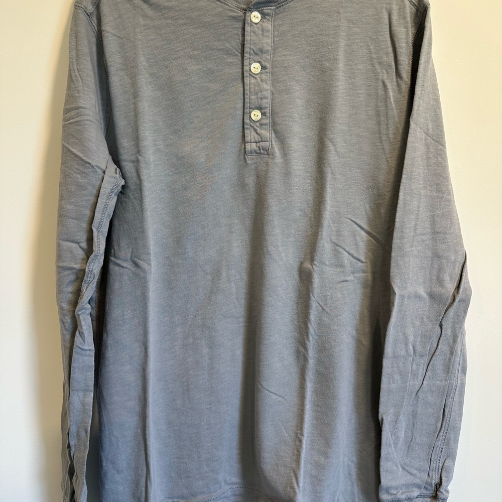 J.Crew Grey Long Sleeve Henley Shirt